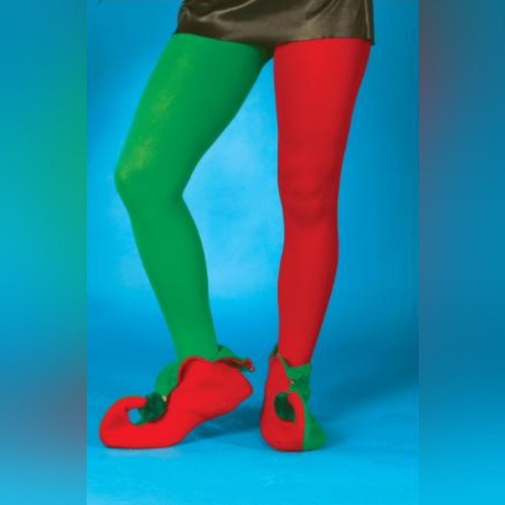 🎄2/$15🎄NEW- Unisex Adult Red/Green Tights One Size